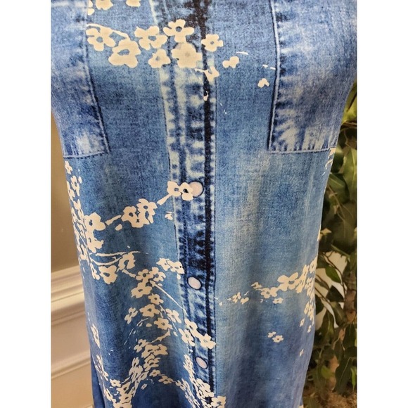 SHEIN Women's Blue Polyester Scoop Neck Sleeveless Knee Length Dress Size Large - Picture 3 of 10